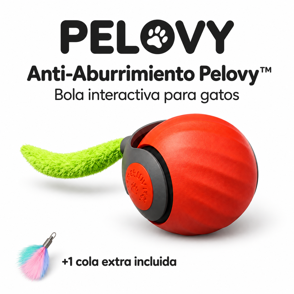Anti-Aburrimiento Pelovy™ | Bola interactiva para gatos